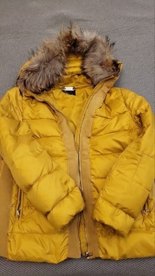 Baldinini Women Down Puffer Zip Jacket Yellow S
