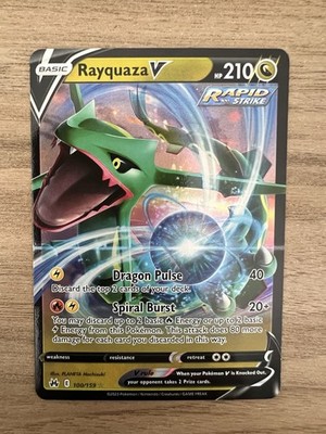 Pokémon TCG Rayquaza V 100/159 Crown Zenith Ultra Rare Holo  NM