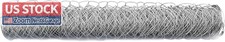 US Stock 4 x 150 ft Galvanized Chicken Wire Mesh Fence, 2 In Hexagonal Netting