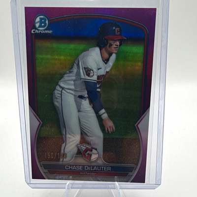 Topps 2023 Bowman Chrome Prospects BCP-103 Chase DeLauter Purple 150/199