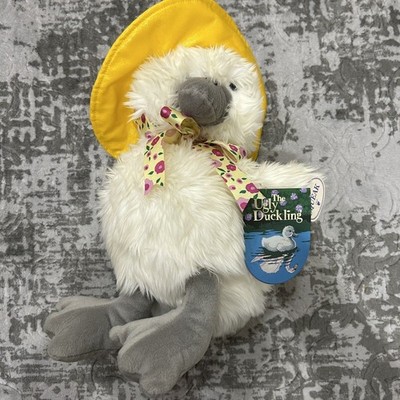 Vtg 1992 Commonwealth Ugly Duckling Plush Stuffed Animal Duck 16'' White Squeaks
