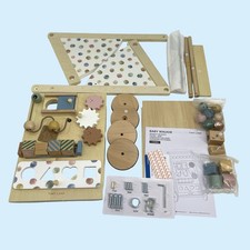 Tiny Land Baby Walker Premium Wooden Activity Walker - Morandi NO2291