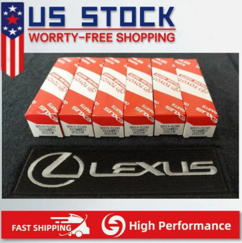 US 6 PCS Genuine Denso Iridium Spark Plugs OEM 90919-01249 For Lexus