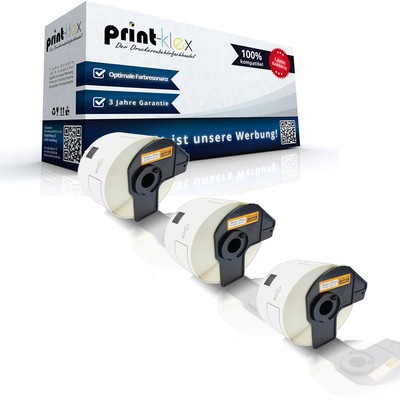 3x Kompatible Etiketten Rollen für Brother DK11208 Weiße Rolle-Drucker Pro Serie