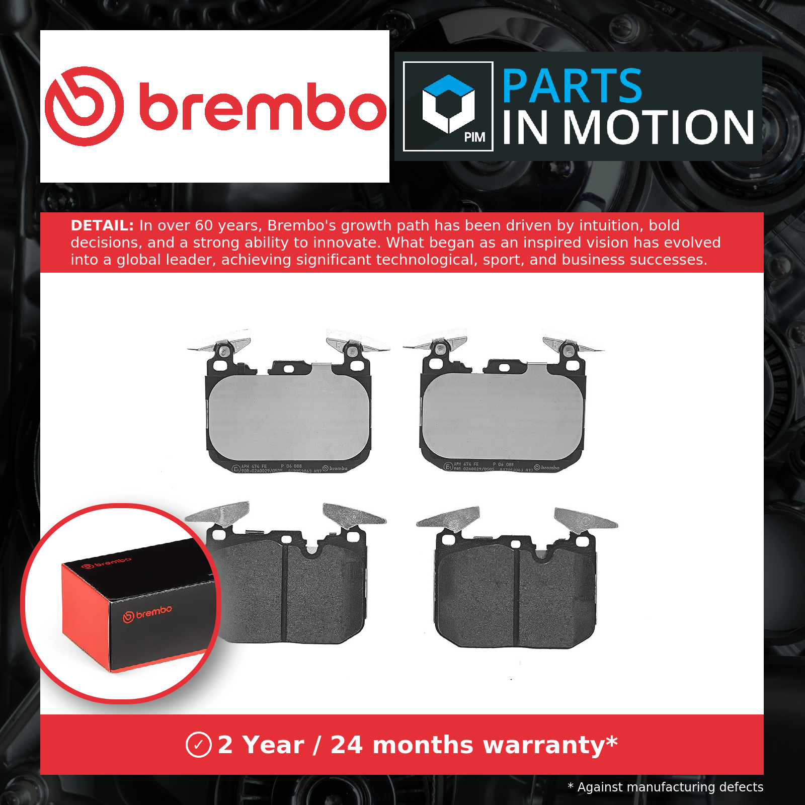 Front Brake Pad Set Fits BMW 1 Series 2 Series 3 Series 4 Series BREMBO - Image 34