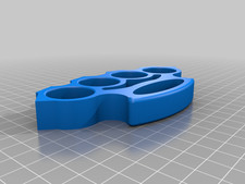 Brass Knuckles Solid Object 3D-Printed