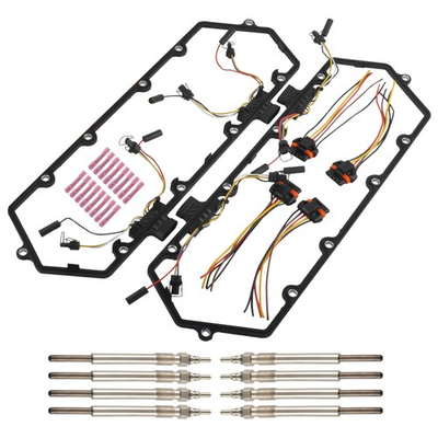 #ad Valve Cover Gasket Kit amp; 8X Glow Plug for 1994 1997 Ford Powerstroke 7.3L Diesel $109.98