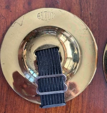 Vintage Elton Finger Cymbals 4 Sets Of 2 With Bag - Metal and Heavy Plastic