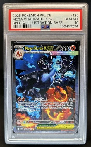 2025 Pokemon PFL Mega Charizard X ex Special Illustration Rare #125/094 PSA 10