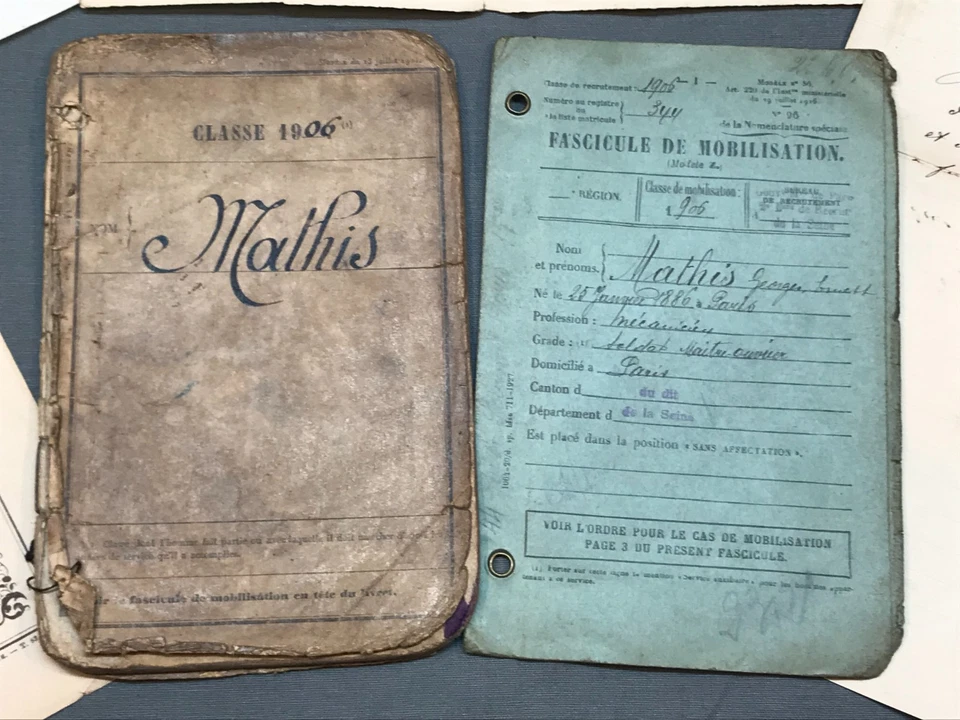 Lot de documents, livret militaire 1906, 10°RA, 3°RAC Armée d'Orient, France WW1 - Photo 2/4