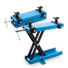 Motorradheber Montagebock Scherenheber mit Bodenfixierung 500kg Blau Bituxx