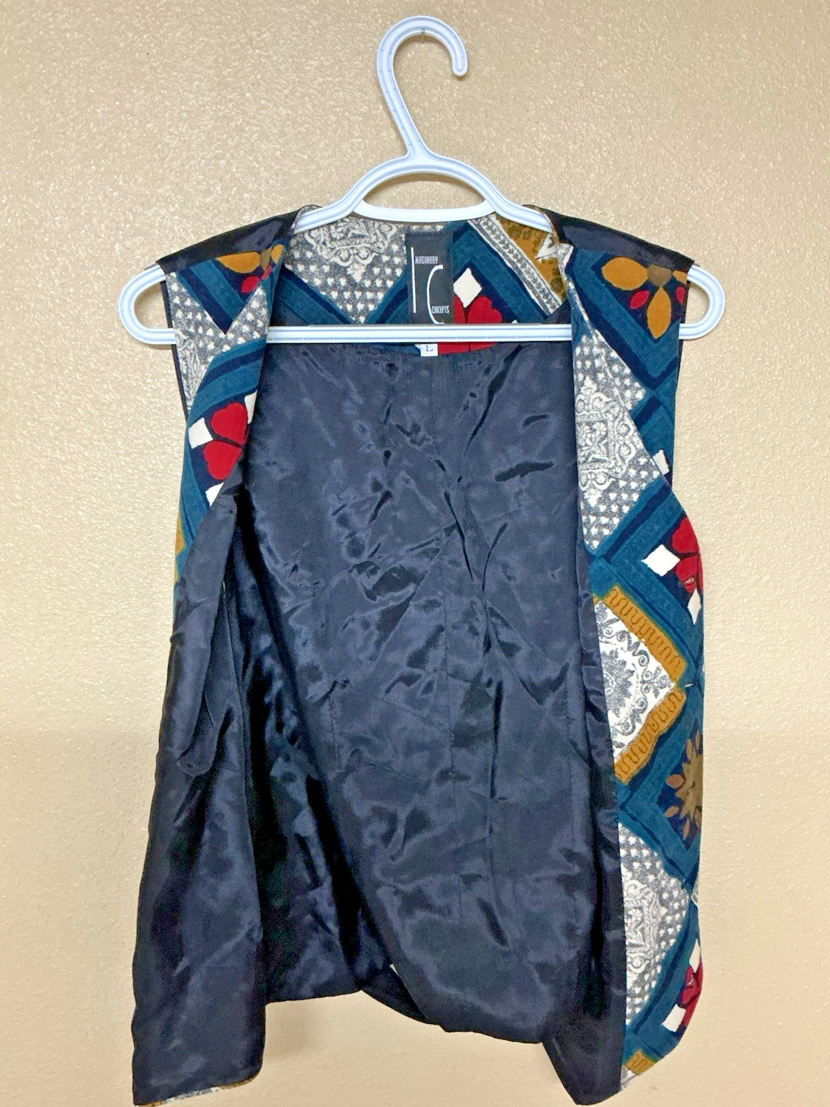 IMAGE CONCEPTS Multicolor Patchwork Pattern Vest … - image 6