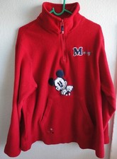 Vintage Disney Mickey Mouse 90s Red Fleece Sweatshirt Pullover Women's XL EUC
