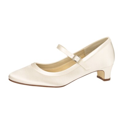 Rainbow Club Larissa Brautschuhe Hochzeit Mary Jane Pumps Gr. 39 Ivory / Creme