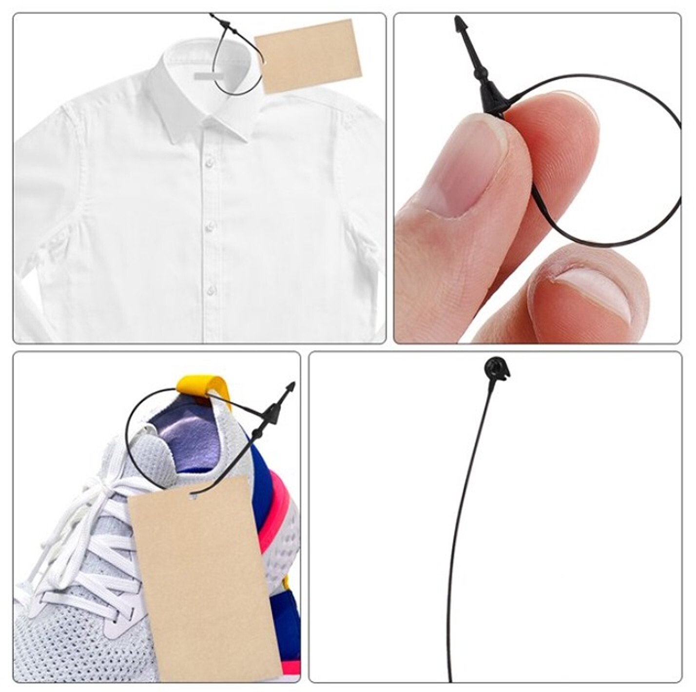 QUARKZMAN Heftfäden 1000 Stück - 25mm Etikettierpistolen Nachfüllung Schwarz