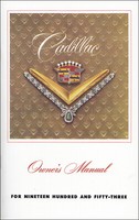 1953 Cadillac Bedienungsanleitung FüR EigentüMer Bediener Handbuch Buch 1