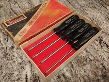 Snapon 4pc Hard Handle Torx Screwdriver Set In Box - VINTAGE