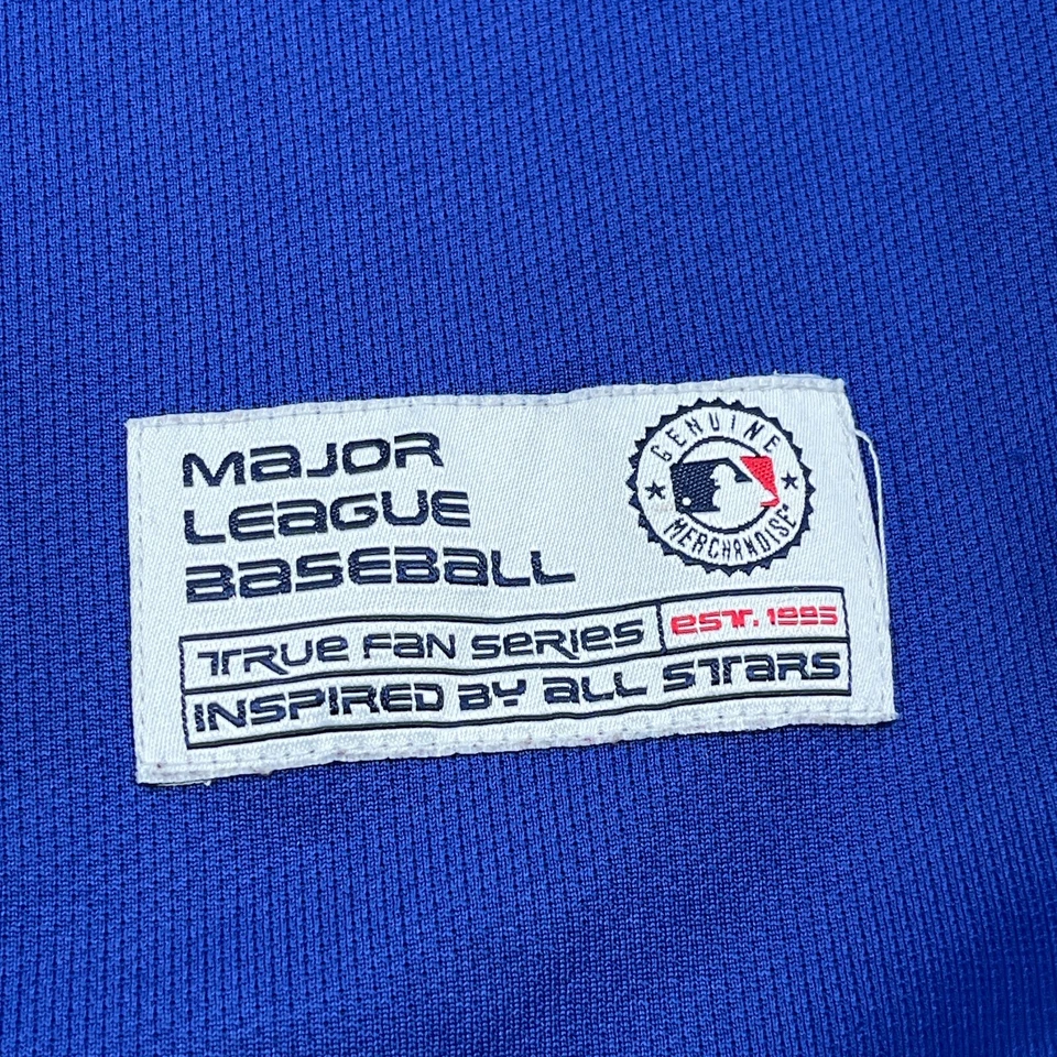 Camiseta De Colección Texas Rangers Hombres XXL 2XL Roja Azul Mark Teixeira Cosida Foto 4 de 4