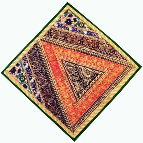 24" DAZZLING SEQUIN MOTI KUNDAN GIFT FOR GIRL CUSHION FLOOR BED PILLOW COVER - Picture 5 of 8