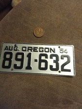 Vintage 1954 Oregon Wheaties Cereal Mini Miniature Bicycle Bike License Plate