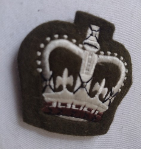 Insignia de oficial del ejército británico corona parche insignia de tela QC EIIR 57 mm nuevo 1 pieza - Imagen 5 de 6