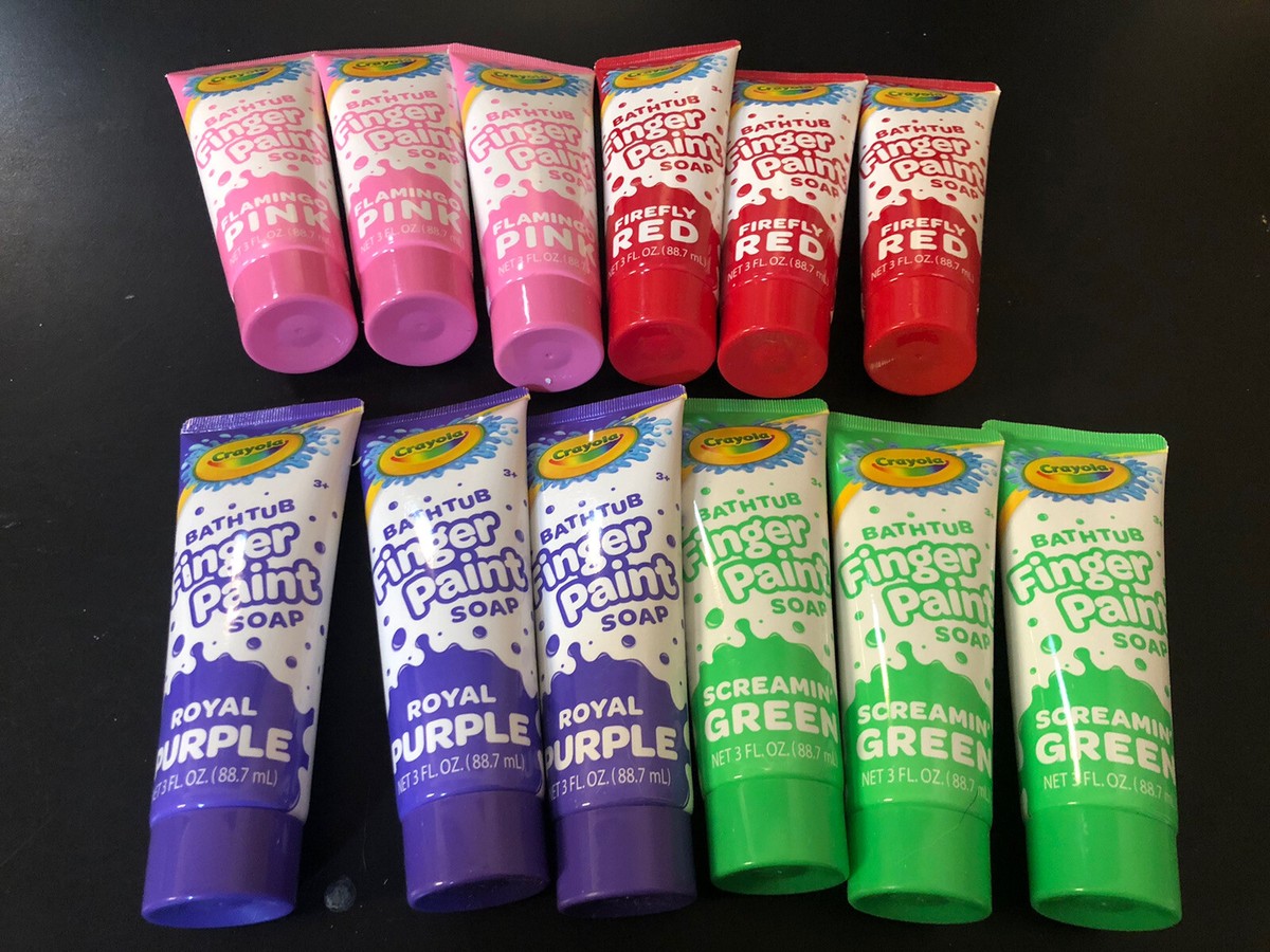 CRAYOLA Bathtub Finger Paint Soap Tubes oz Lot Of 12 Variety