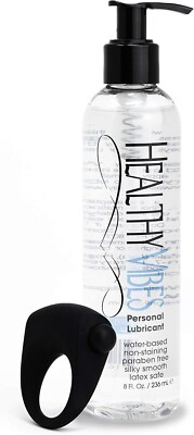 Water Based Personal Lubricant 16 oz by Healthy Vibes Intimate Lube for Couples