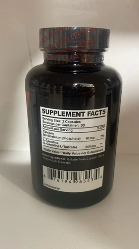 Best Naturals L-Carnitine maximum 800 mg 60 CAPSULES *Boosts Energy* gluten free - Picture 3 of 4