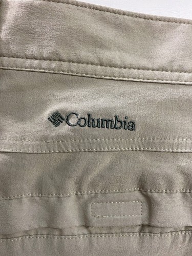 Columbia Omni-Shield Mens Outdoor Hiking Pants Sz 40X30 Beige High Rise Pockets - Picture 9 of 9