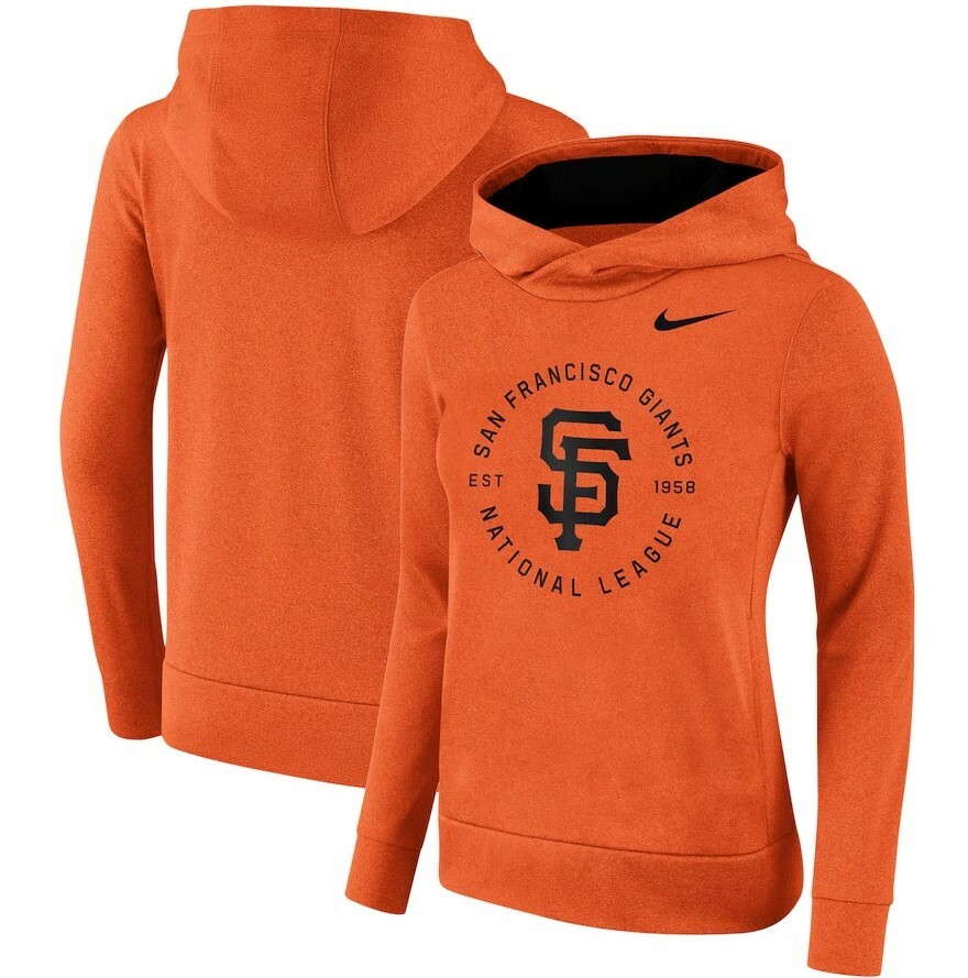 San Francisco Giants Nike Womens MLB Therma Orange Pullover Hoodie size  Large