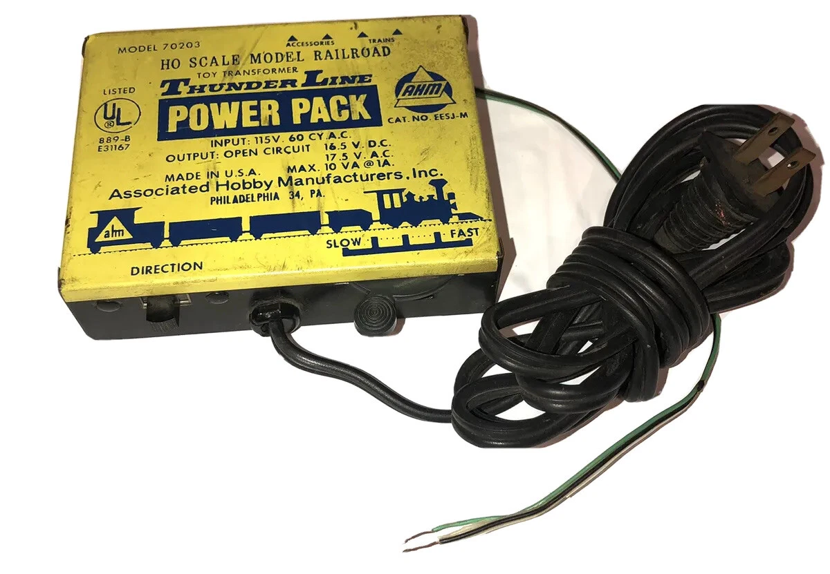 Vintage Thunder Line HO Scale Model Railroad Power Pack