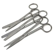 3 Pcs Operating Scissors 5.5" Straight Sharp/Sharp+Sharp/Blunt+Blunt/Blunt Ends