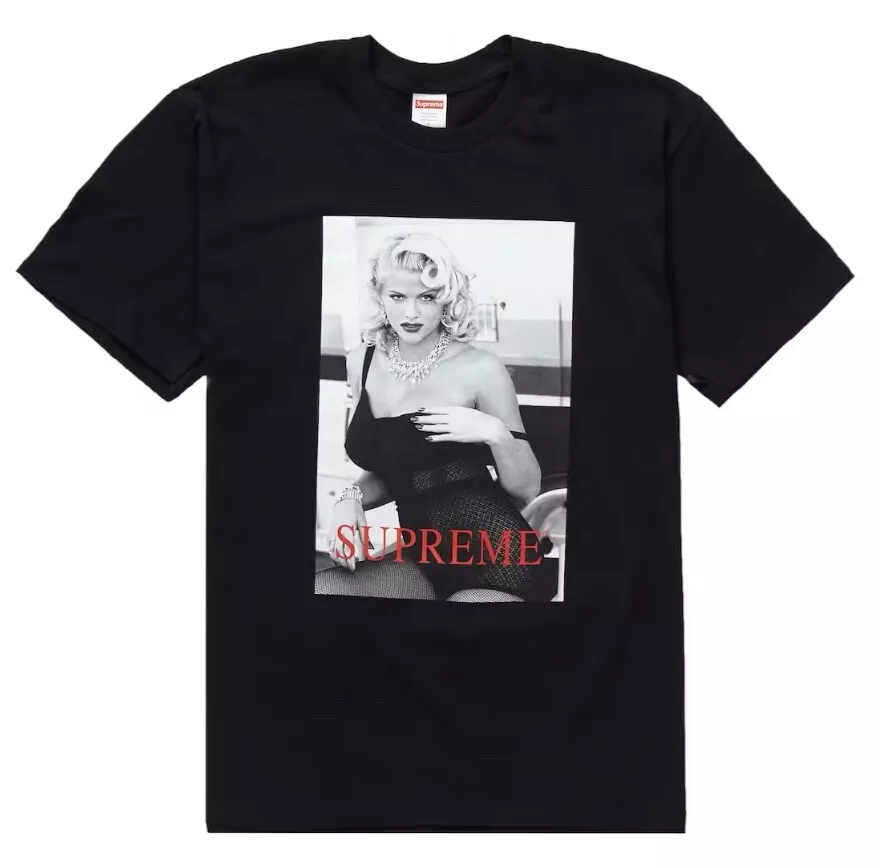 Authentique t shirt Supreme Anna Nicole Smith noir moyen SS21