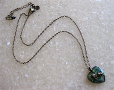 Glittery Heart w/ Unicorn Pendant Necklace / Chain Marked Bff