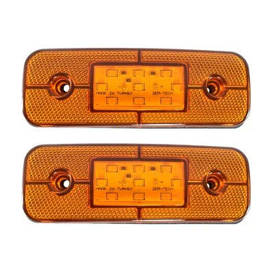 2 x 9 LED 12/24V Marqueur Lumière Camion Remorques Indicateur Lampe SCANIA MAN - Photo 1/4