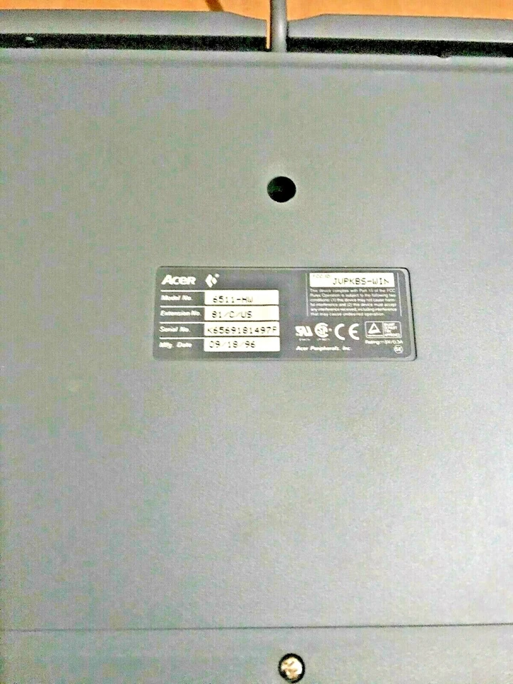 RARE VINTAGE 1996 ACER ASPIRE 6511-HW WINDOWS PS2 EMERALD COLOR KEYBOARD DS - Image 4 of 4