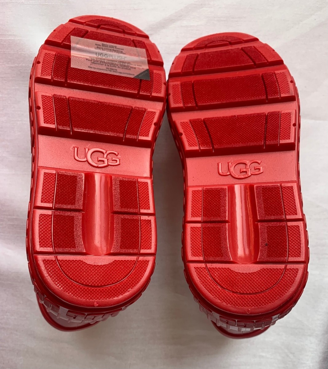 UGG Drizlita Kids Rain Boots Red Rubber Size 6 Logo Sole 1130361K‎ UGG Drizlita Cozy Rain Boot (Little Kid) US Shoe Size -3Y  main image 3