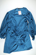 Womens TopShop Green Wrap Dress with Belt Size 8 NEW