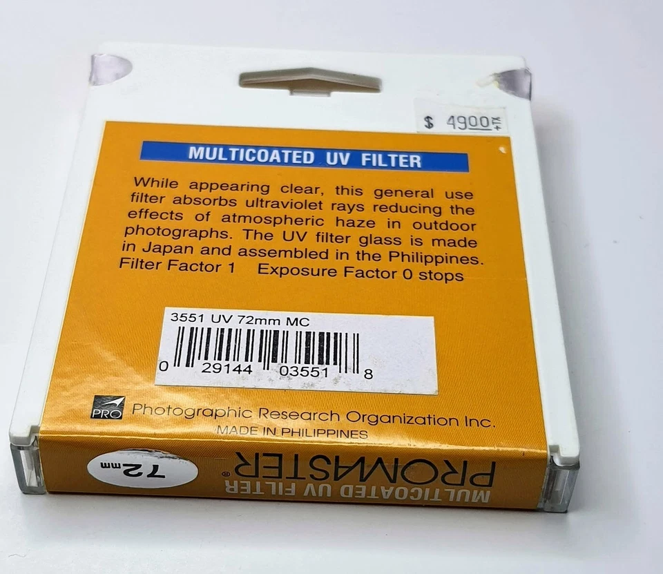 Pro MC 72mm Multi Coated UV Precise Glass Lens Filter Japan 72 mm Glass Safety - Image 3 of 4