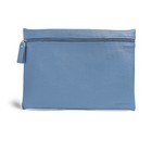 Burano Cosmetic Bag Vegan Leather Flat Zipper Pouch Ocean Blue Make Up Bag NEW — photo 1
