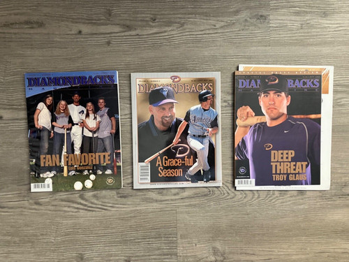 3 - 2001/04/05 AZ Diamondbacks Game Programs/Scorecard Mark Grace Luis Gonzalez