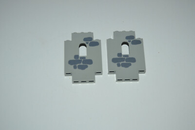 2x LEGO Mauer Wand althell grau Light Gray Panel 2x5x6 Wall Stones 4444p02