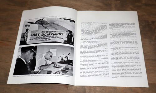 AIR WEST Airlines | *1968* Magazine "Goes to LAS VEGAS" Final DC-3 Flight - Picture 2 of 9