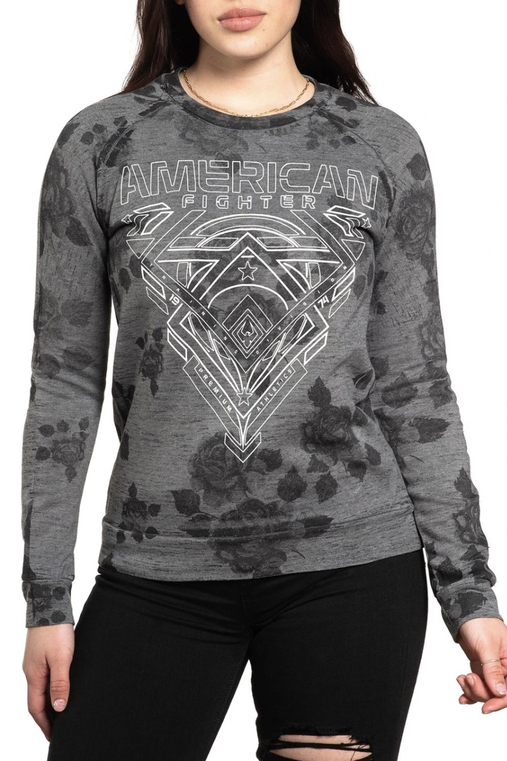 Женская футболка AMERICAN FIGHTER L/S FOWLER Tee Biker