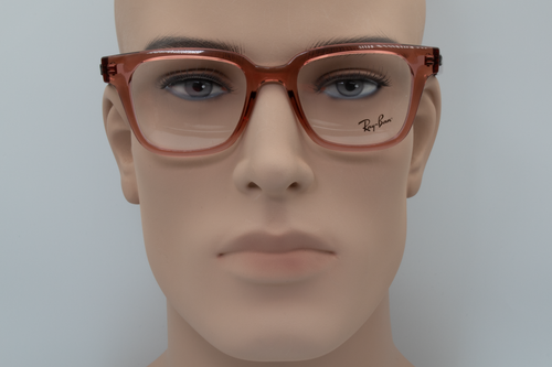 Ray-Ban RB4323-V 5942 Unisex quadratische Brille Rahmen transparent hellrot 51 mm - Bild 8 von 10
