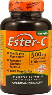 American Health Ester-C 500mg with Citrus Bioflavonoids- Veggie Tablets- 225 ea