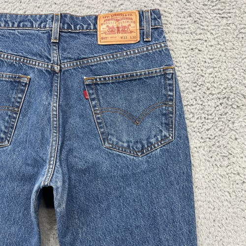 VTG Levis 517 Jeans Mens 33x30 Dark Wash Bootcut Natural Whiskers 90s Cowboy by Levi's, $111.99 - Photo 8