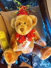 Rare Happy Birthday Build-A-Bear With Party Hat And Bow Tie