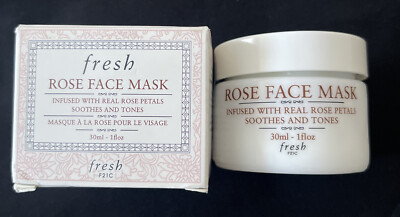 Fresh Rose Face Mask 30ml/1oz Travel Size New in Box.  Sealed