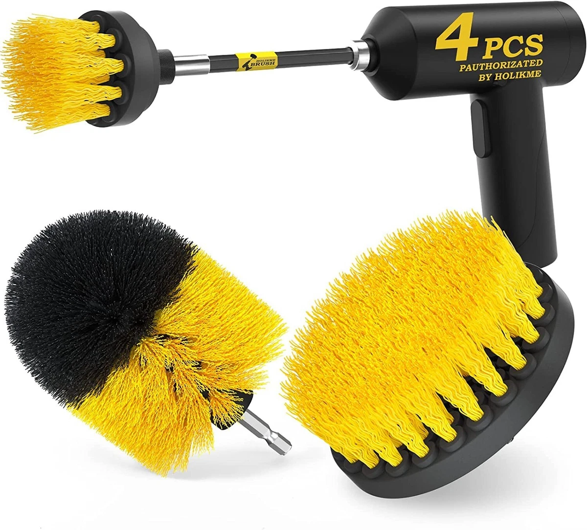 Drill brush power scrubber outlet
